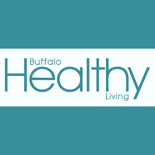 How Music Helps Children Thrive 14 Teal graphic with the Healthy Living logo and the words “Buffalo” and “Health.”
