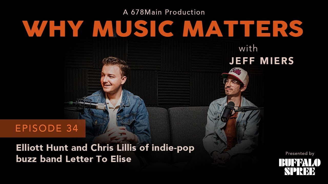 Two men sit in a studio with microphones; podcast cover reads “WHY MUSIC MATTERS.”