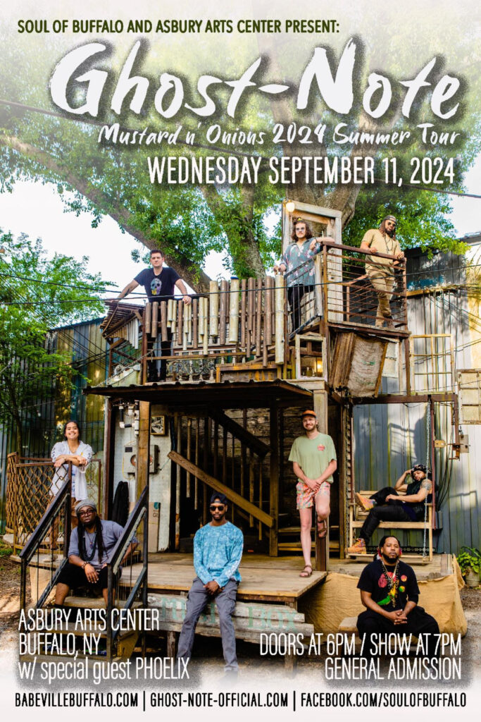 Led by SNARKY PUPPY’s multi-Grammy-winning percussion duo of Robert “Sput” Searight and Nate Worth, GHOST-NOTE in an explosion of sound and groove with an expansive roster of next-level musicians
